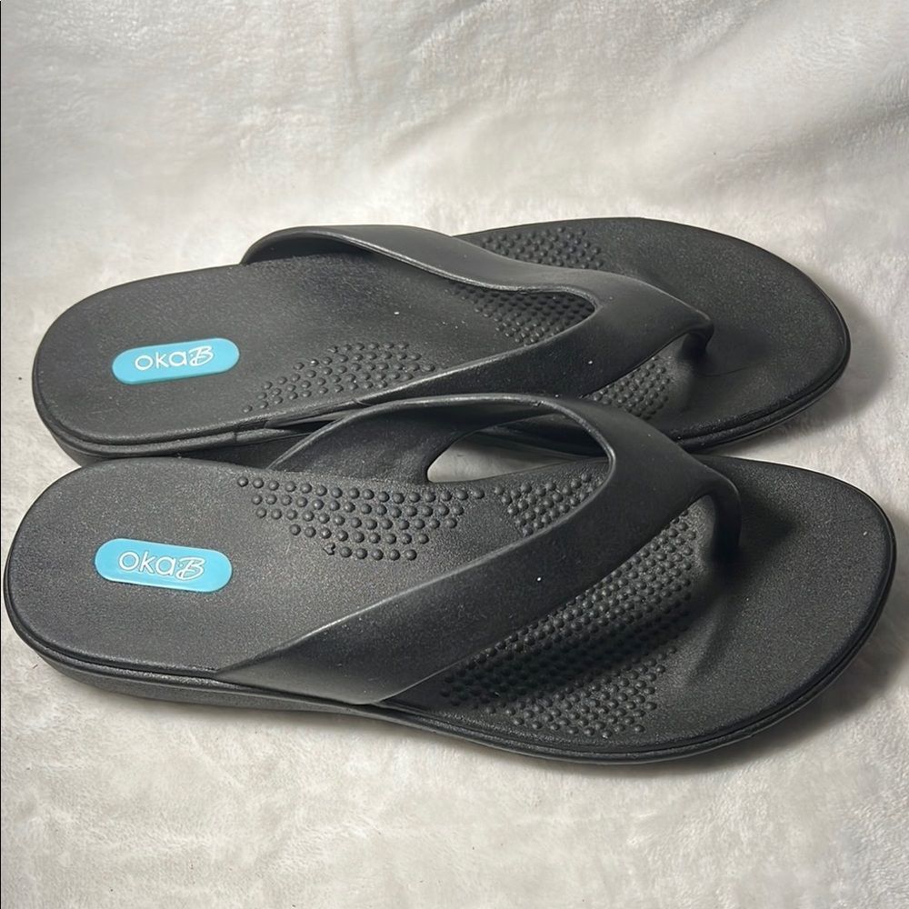OKA b. Black Women's Sandals - Picture 2 of 8